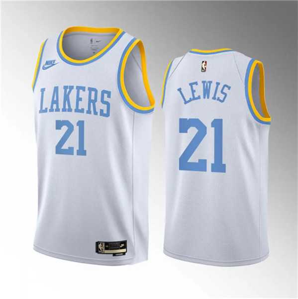 Mens Los Angeles Lakers #21 Maxwell Lewis White 2023 Draft Association Edition Stitched Basketball Jersey Dzhi->los angeles lakers->NBA Jersey
